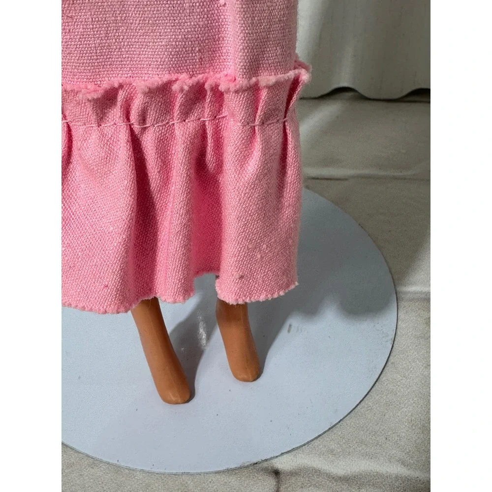 Vintage Mattel Barbie Doll Blonde Blue Eyes Pink Ruffle Dress 1966‎ Malaysia